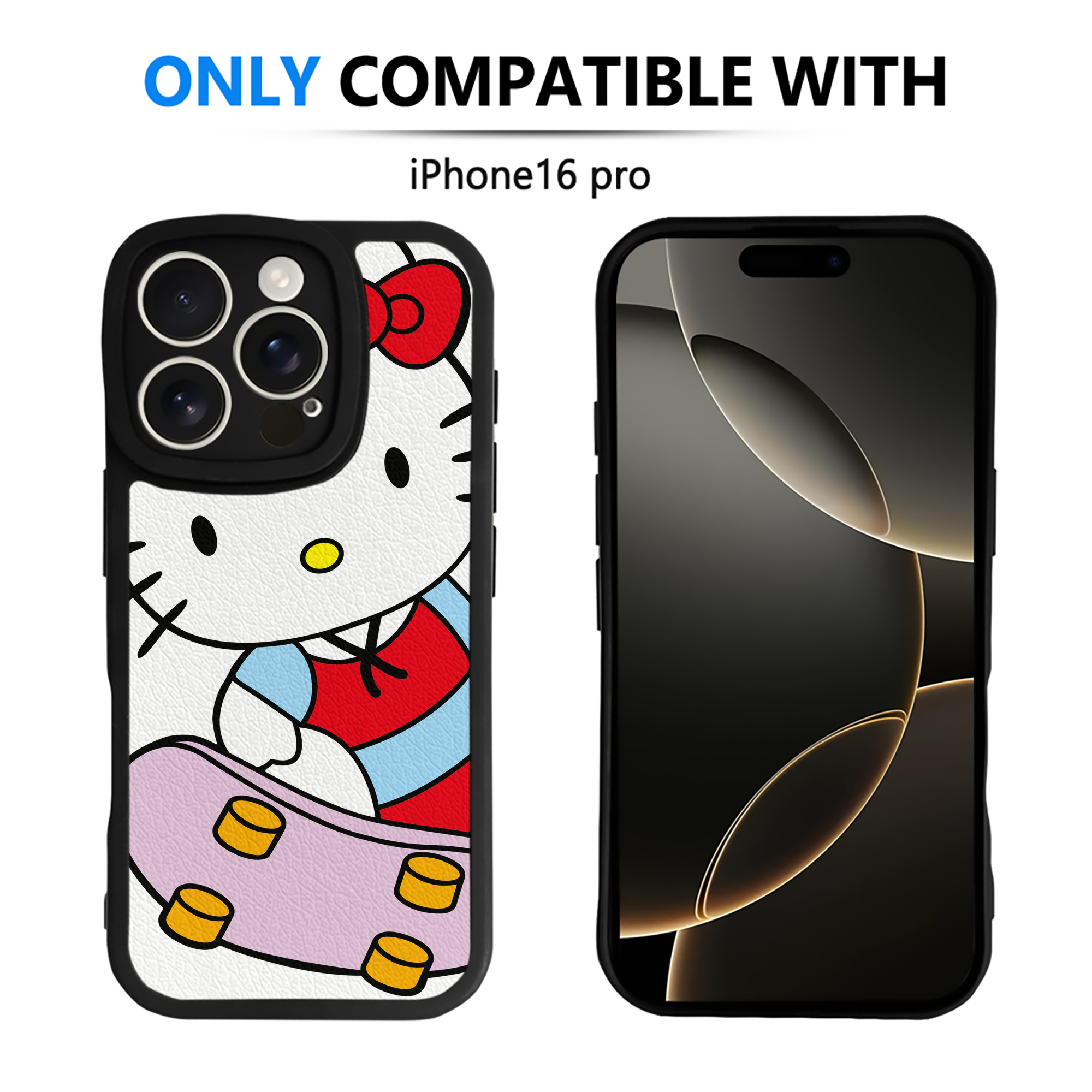 （画像用） Hello Kitty ハローキティ 【iPhone 16シリーズ対応】シリコンスマホケース（レザー調） 材質：シリコン
